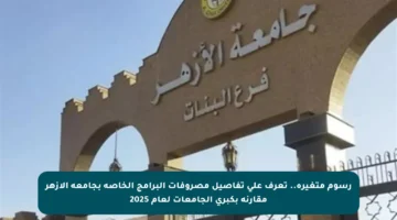 رسوم متغيرة.. تعرف على تفاصيل مصروفات البرامج الخاصة بجامعة الأزهر مقارنة بكبرى الجامعات لعام 2025